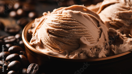コーヒーアイスクリームのイメージ背景 photo