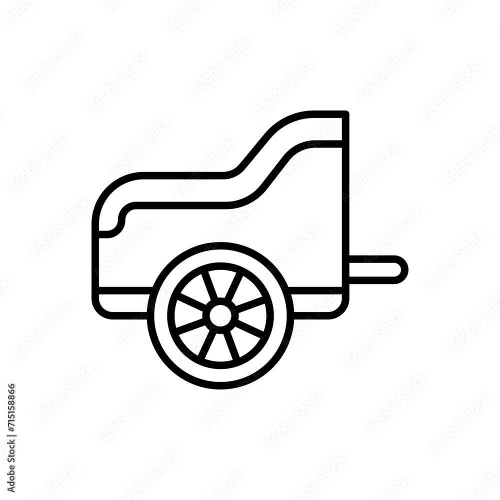 Chariot outline icons, minimalist vector illustration ,simple transparent graphic element .Isolated on white background Chariot outline icons, minimalist vector illustration ,simple transparent graphic element .Isolated on white background