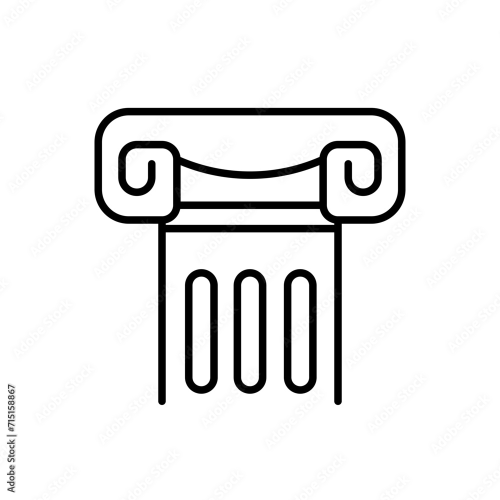 Ancient pillar outline icons, minimalist vector illustration ,simple transparent graphic element .Isolated on white background Ancient pillar outline icons, minimalist vector illustration ,simple transparent graphic element .Isolated on white background
