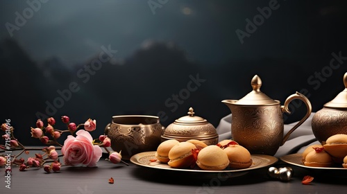 Ramadan concept background with typical Arabic ornaments for banners or posters