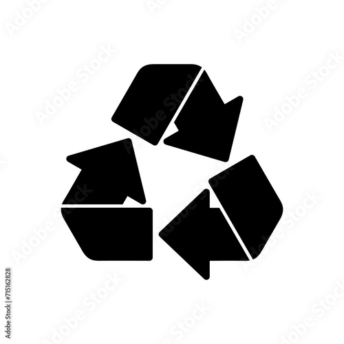 Recycle icon vector. Recycling vector icon.