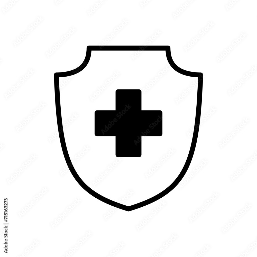 Obraz premium Health insurance icon vector. Insurance health document icon
