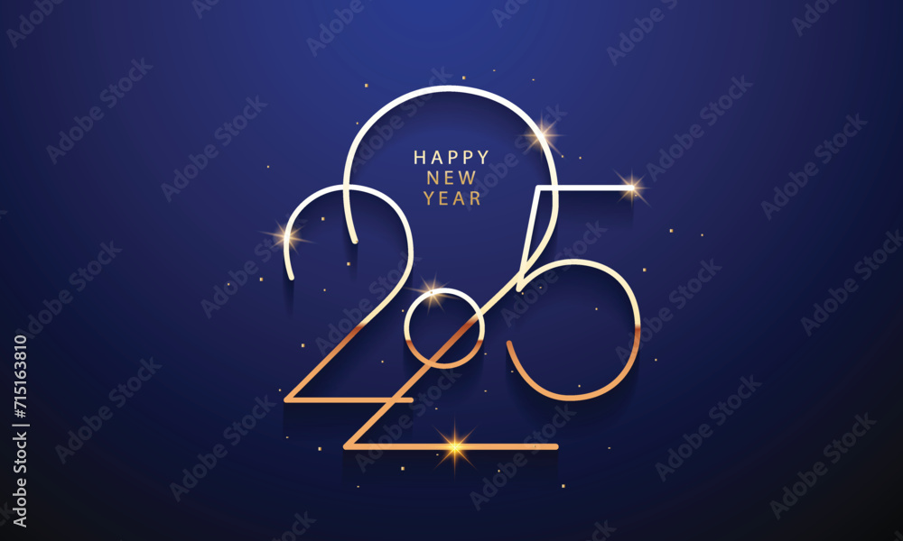 2025 Happy New Year Background Design. Greeting Card, Banner, Poster. Vector Illustration. 2025 Happy New Year Background Design. Greeting Card, Banner, Poster. Vector Illustration.