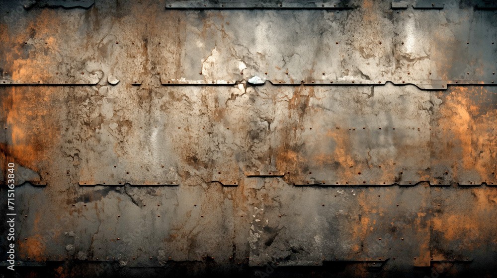 Fototapeta premium Old Rusty Background. The Texture is in the Grunge Style. Old Dirty Rusty Metal Surfaces. A Background With a Rough Texture. Disused Metal