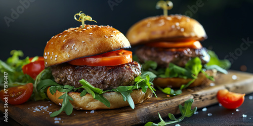 Wallpaper Mural hamburger on a plate Torontodigital.ca
