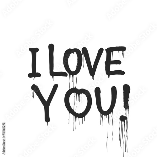 Wallpaper Mural vector text i love you without background in graffiti style to use for Valentine's Day graphics, generative AI Torontodigital.ca