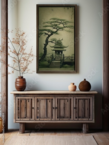 Serene Zen Garden Inspirations Canvas  Peaceful Wall Art with Vintage Japanese Print