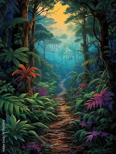 Tropical Rainforest Expeditions Wall Art, Amazon Print, Jungle Adventure: Nature's Tapestry © Michael