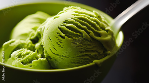 美味しそうな抹茶のアイスクリーム photo