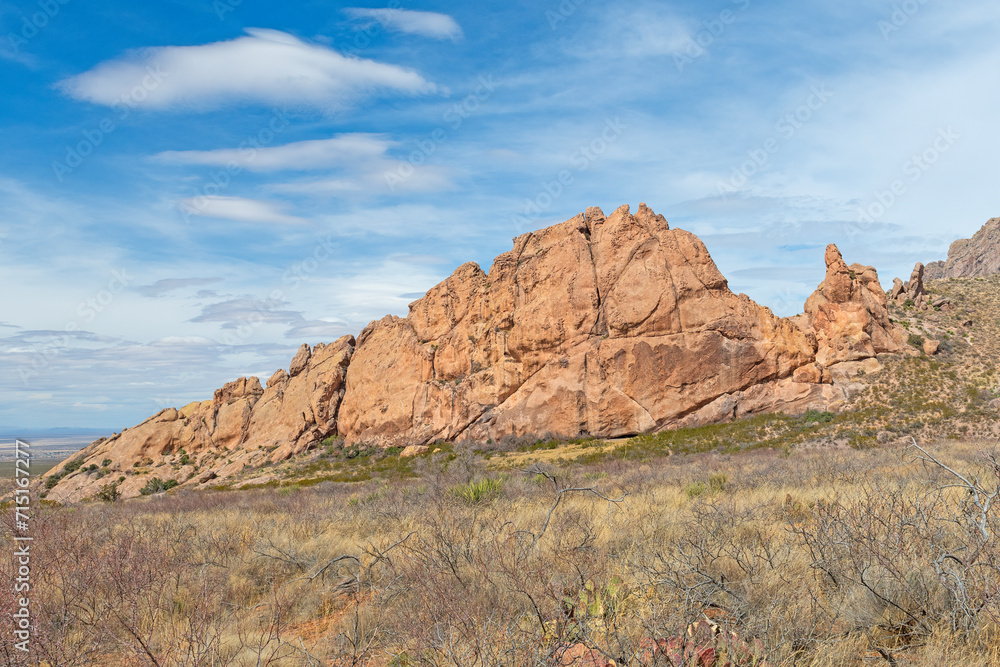 Rocky Outcrop in the FootHills of Desert Mountains