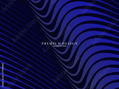 Abstract futuristic wave lines background with blue light effect. Modern simple flowing wave shape design. Suitable for covers  posters  websites  brochures  flyers  banners  presentations  etc.