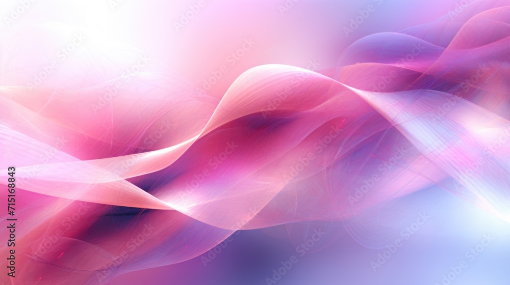 A modern art interpretation of human DNA, with swirling and intersecting lines in shades of pink and purple.