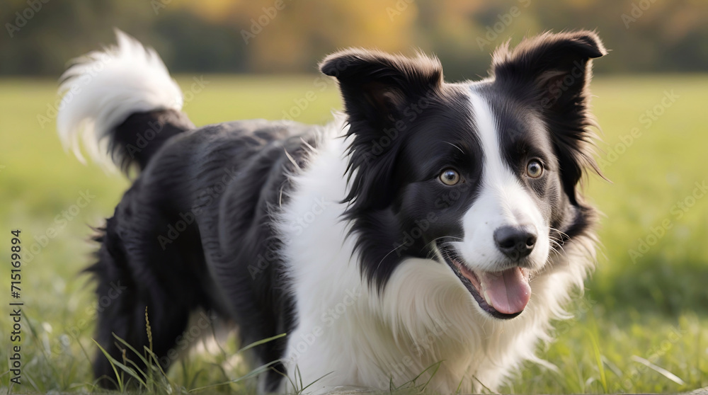 border collie dog in a park
