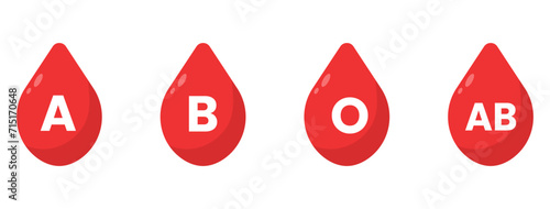 Group blood type concept illustration flat style