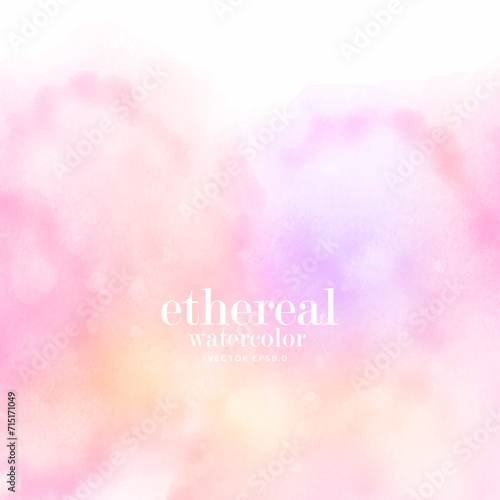 Ethereal Watercolor Background With Subtle Pink and Purple Blending