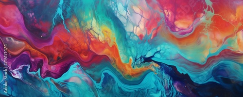 Abstract Oil Strokes Vibrant Palette