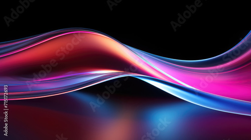 Abstract colorful smooth lines on background futuristic wavy illustration