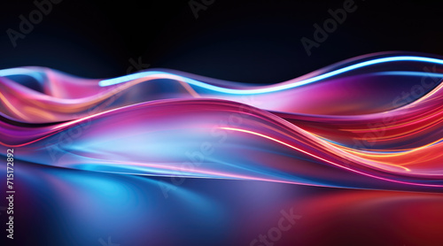 Abstract colorful smooth lines on background futuristic wavy illustration