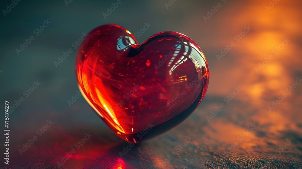 The symbol of a red stylized heart The symbol of a red stylized heart