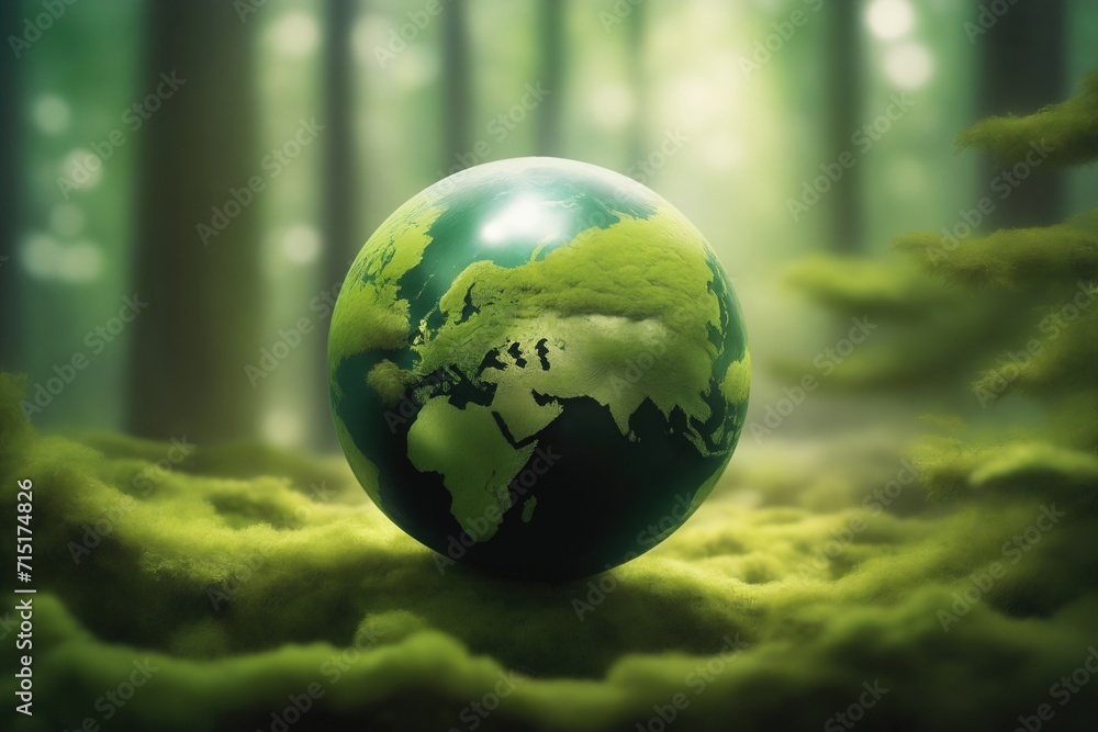 Green Earth Ecological and Environmental Protection Concept