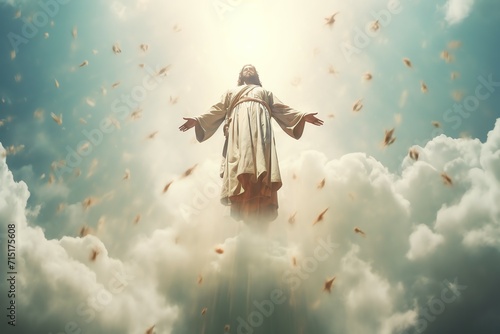 Ascension day of jesus christ or resurrection day of son of god. Good friday. Ascension day concept