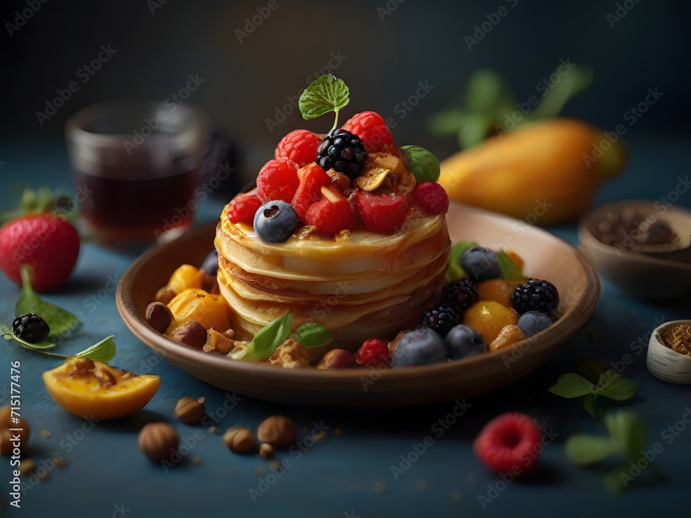 fruit tart with berries fruit tart with berries