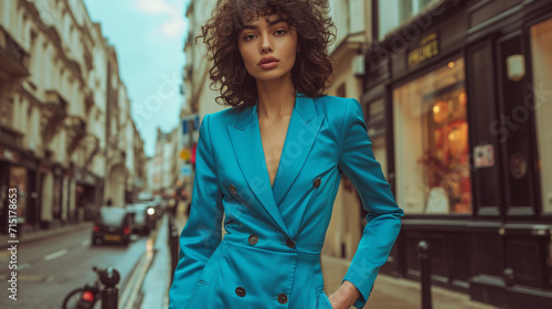 Redefine the power suit with a tailored co-ord set, featuring a structured blazer and matching trousers, adding a touch of contemporary flair to classic office wear.