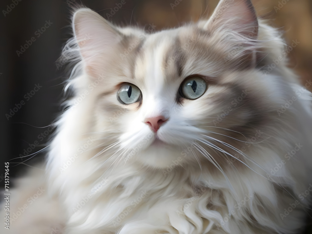 Behold a gracefully poised feline exuding an aura of gentleness and purity, with wide innocent eyes and delicately soft fur that invites admiration. Behold a gracefully poised feline exuding an aura of gentleness and purity, with wide innocent eyes and delicately soft fur that invites admiration.