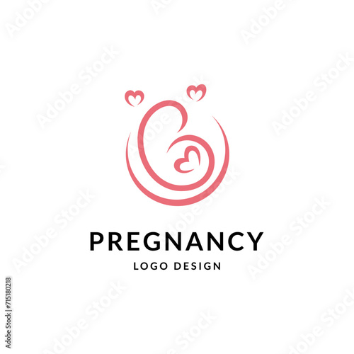 Pregnancy Logo Design Vector Template