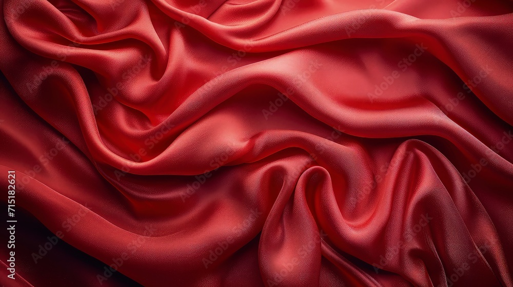 Red silk fabric background. The luxurious fabric textured is very realistic and detailed. Red silk fabric background. The luxurious fabric textured is very realistic and detailed.