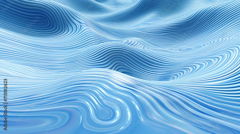 a digital water scene where ripples are mathematically modeled to create a hypnotic pattern