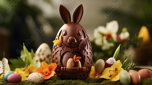 Celebrate Easter with a twist by biting into this playful bunnyshaped chocolate. The silky milk chocolate shell is filled with a zesty passion fruit ganache, creating a burst of tropical photo