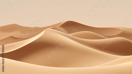 a minimalist 3D portrayal of a desert scene