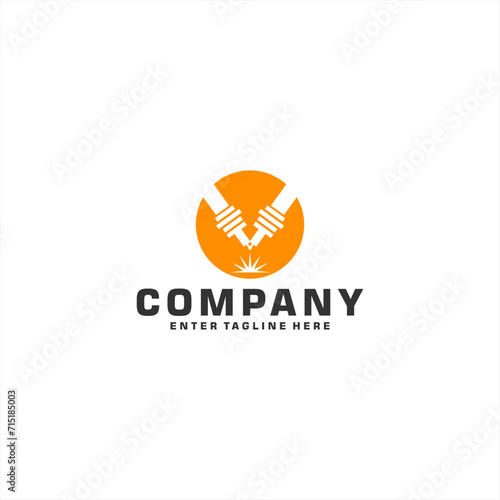 Laser Cutting logo design, laser cutting vector, vintage laser cutting