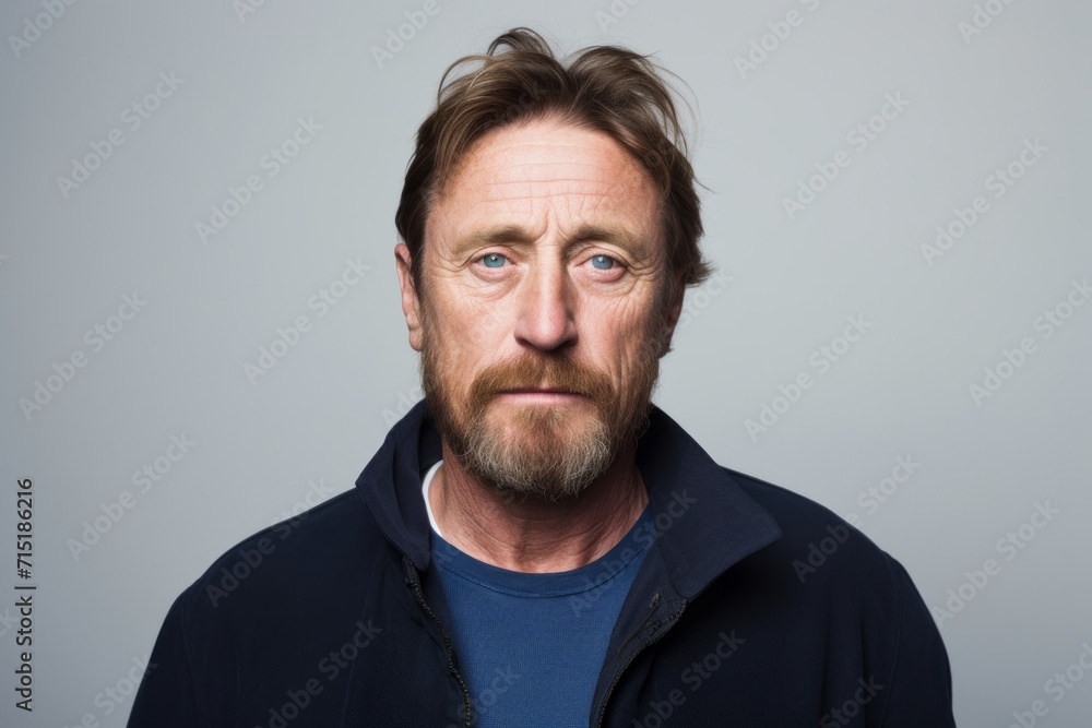 Portrait of a man with a beard and mustache. Studio shot. Portrait of a man with a beard and mustache. Studio shot.