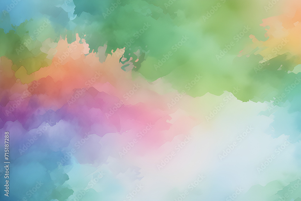 The Aesthetics of Colorful Watercolor: the majestic texture of painted paper background generative ai