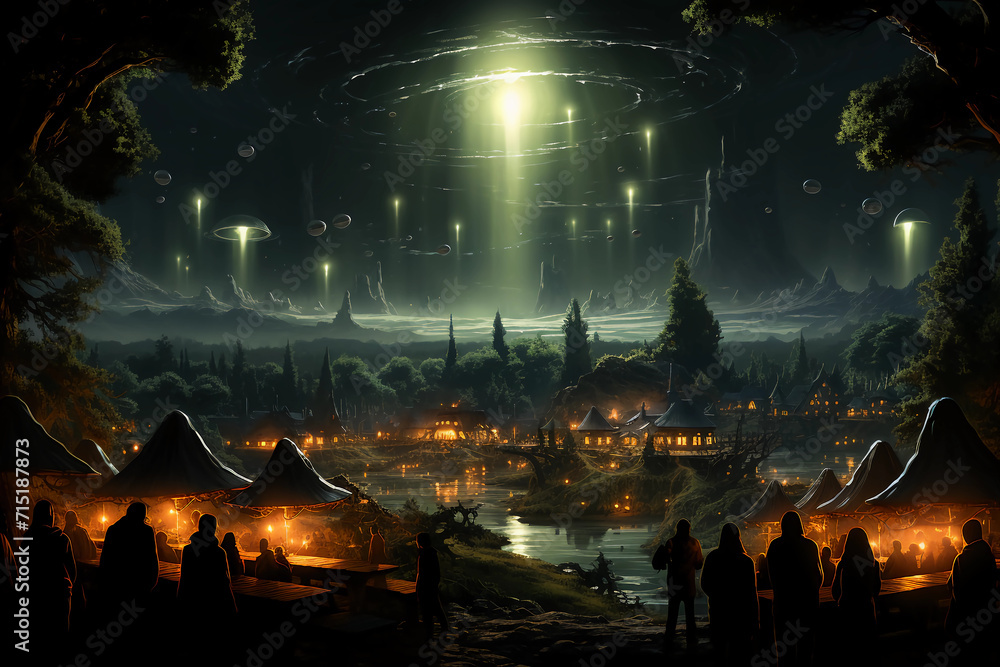 Fototapeta premium Fantasy World Art. Generated AI