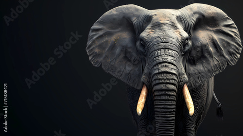 Elephant with simple background