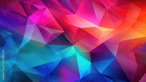 vibrant multicolored polygons forming a dynamic abstract pattern suitable for wallpapers or graphic designs