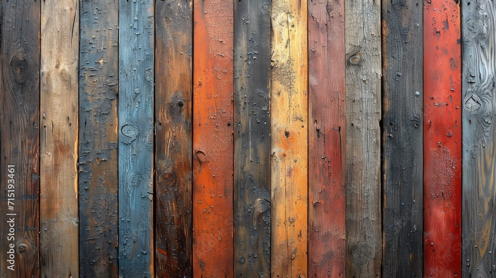 Timeworn wood planks, each bearing the unique charm of cracks and alluring wood fibers. Old wood background. Timeworn wood planks, each bearing the unique charm of cracks and alluring wood fibers. Old wood background.
