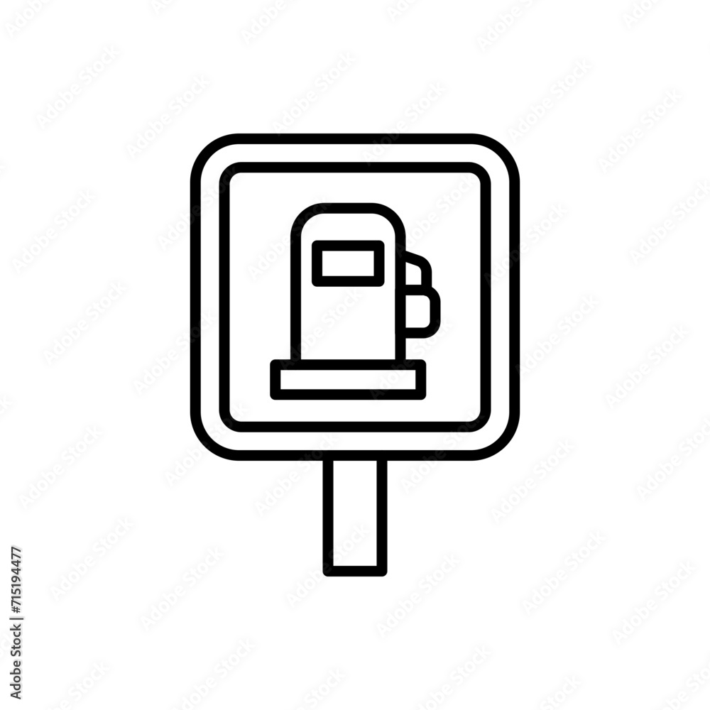 Gas station sign outline icons, minimalist vector illustration ,simple transparent graphic element .Isolated on white background Gas station sign outline icons, minimalist vector illustration ,simple transparent graphic element .Isolated on white background