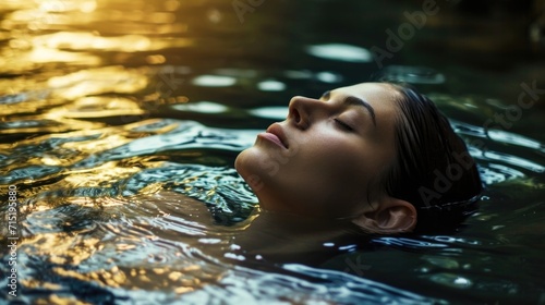 With each breath, the water gently caresses the body, promoting relaxation and quieting the mind for a more profound meditative experience. photo