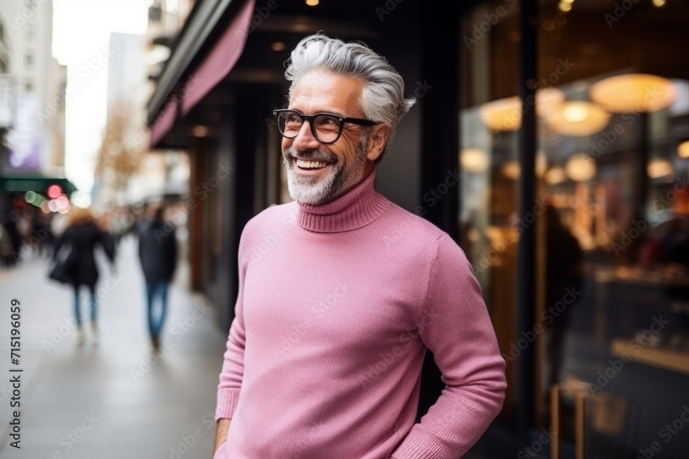 Portrait of a handsome senior man with eyeglasses in the city Portrait of a handsome senior man with eyeglasses in the city