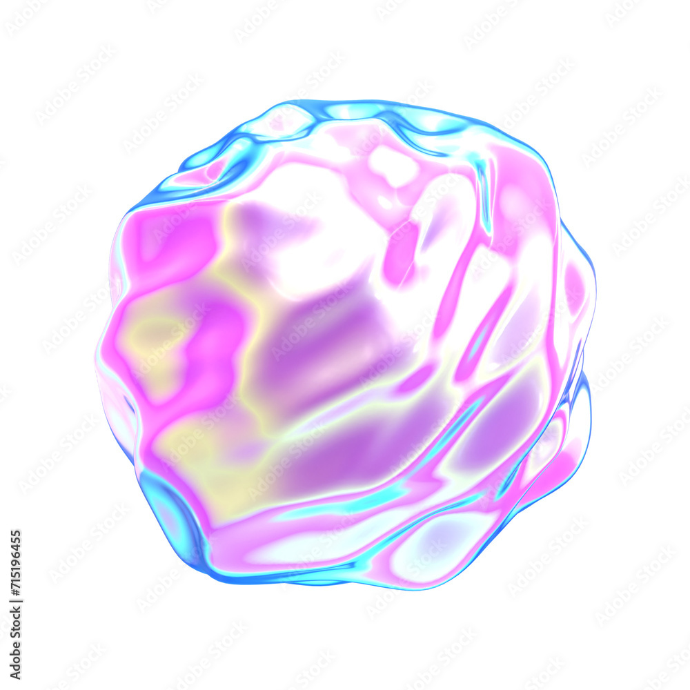 3d Rendering abstract Holographic shape Illustration 3d Rendering abstract Holographic shape Illustration