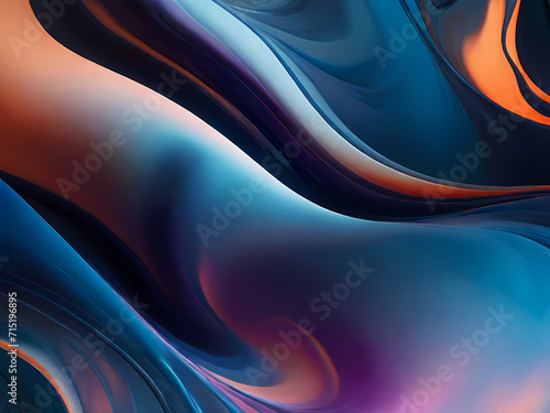 Evoke a sense of fluid motion and energy in abstract patterns for wallpapers, using a combination of cool-toned colors