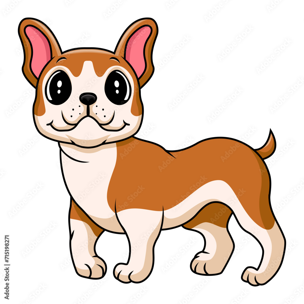 Dog cartoon pose standing a smile Dog cartoon pose standing a smile