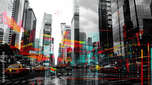 Urban Business Dynamics: City Skyline with Abstract Graphs