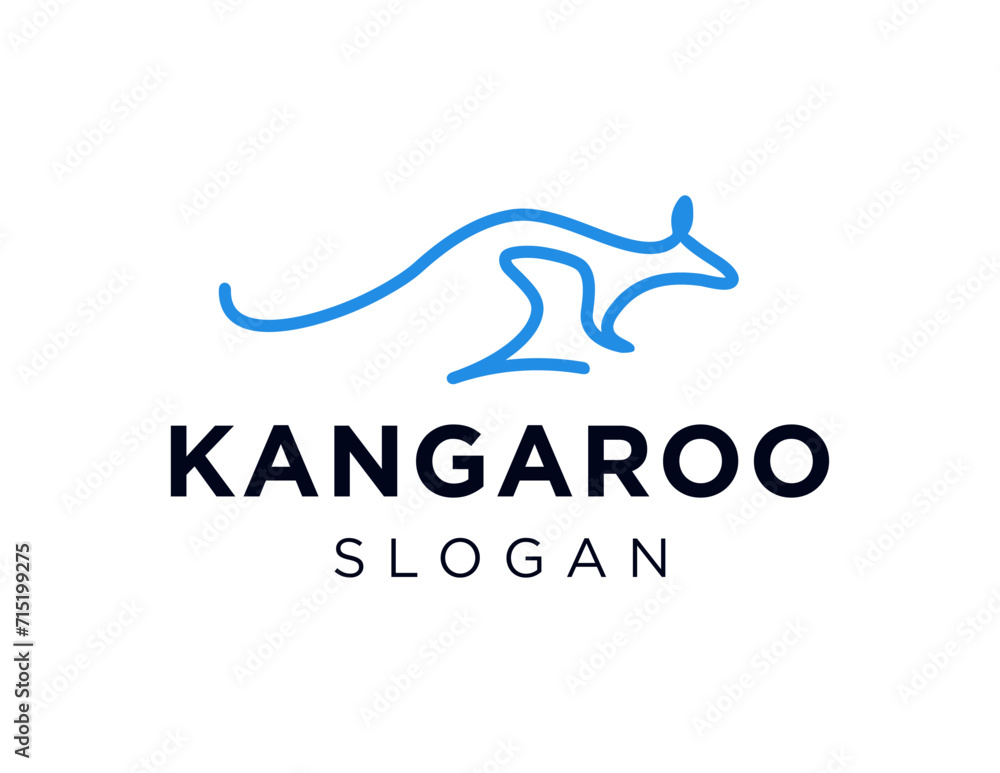 The logo design is about Kangaroo and was created using the Corel Draw 2018 application with a white background.