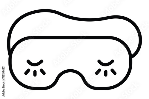 spa sleep mask icon. icon related to beauty sleep and eye care. line icon style. element illustration
