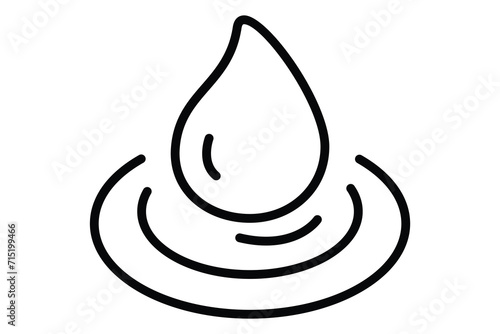 Droplet icon. icon related to hydration and skincare. line icon style. element illustration